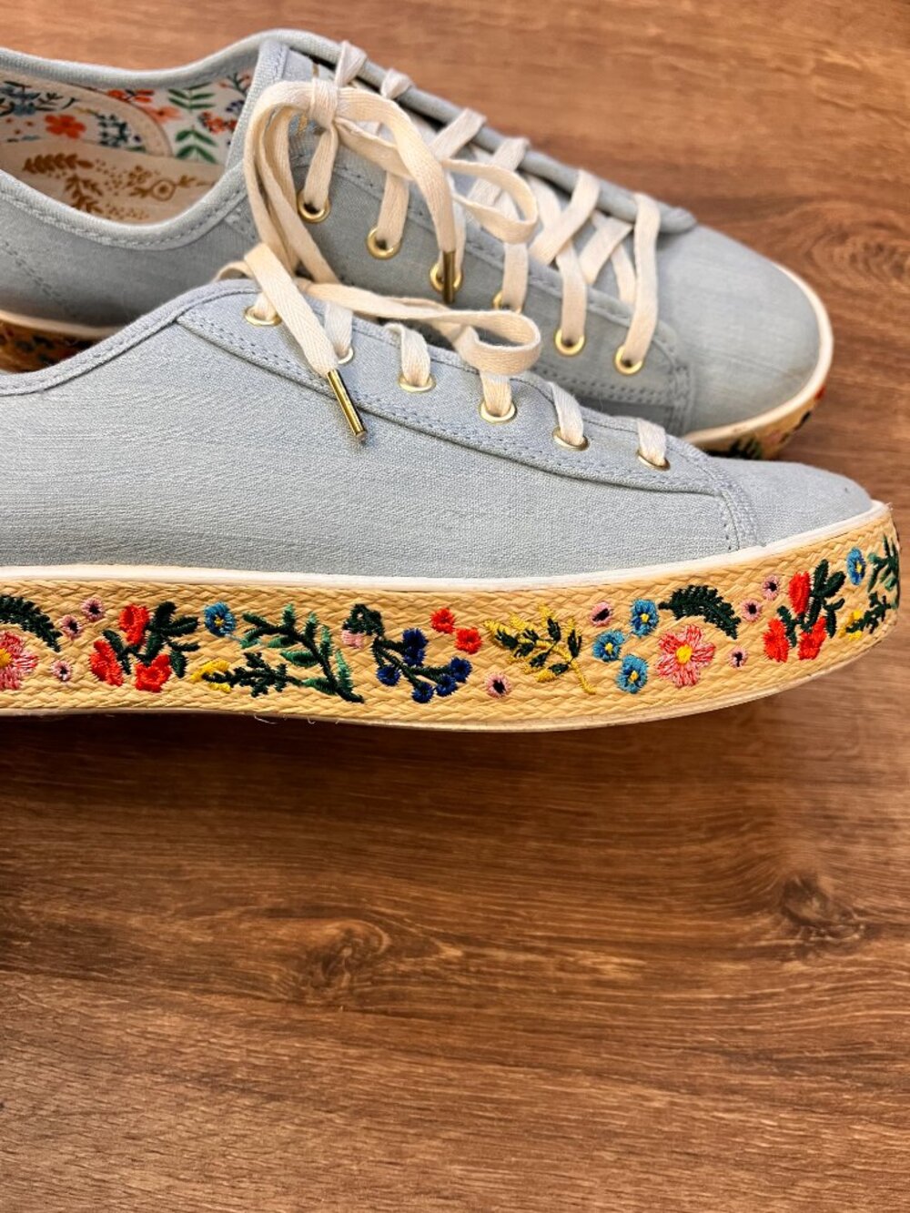 Rifle Paper Co. x Keds Floral Platform Rosalie Sneaker Sz 8 - Picture 8 of 10